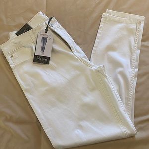 White ankle mid-rise Jean